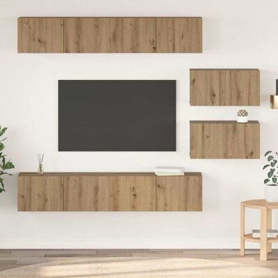vidaXL TV-Schrankset 6 pcs Artisan-Eiche Holzwerkstoff vidaXL TV-Schrankset 6 pcs Artisan-Eiche Holzwerkstoff