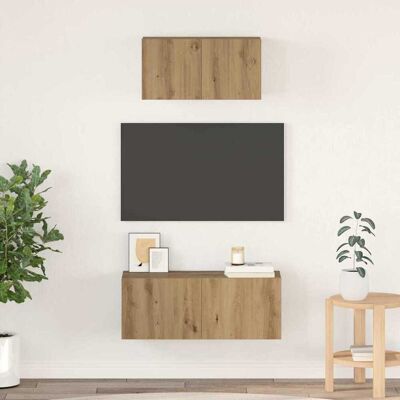 vidaXL TV-Schrankset 2 pcs Artisan-Eiche Holzwerkstoff vidaXL TV-Schrankset 2 pcs Artisan-Eiche Holzwerkstoff