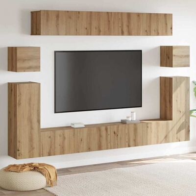 vidaXL TV-Einheiten Wandmontiert 4 pcs Artisan-Eiche Holzwerkstoff vidaXL TV-Einheiten Wandmontiert 4 pcs Artisan-Eiche Holzwerkstoff