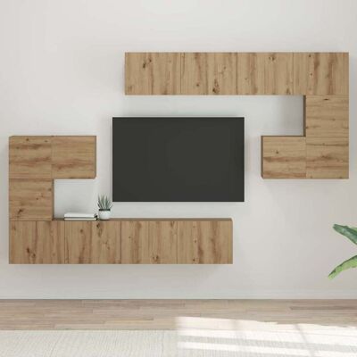 vidaXL TV-Einheiten 4 pcs Artisan-Eiche Holzwerkstoff vidaXL TV-Einheiten 4 pcs Artisan-Eiche Holzwerkstoff