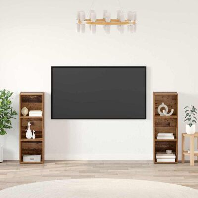 vidaXL TV-Schrankset 2 pcs Altholz 107 x 35 x 37 cm Holzwerkstoff vidaXL TV-Schrankset 2 pcs Altholz 107 x 35 x 37 cm Holzwerkstoff