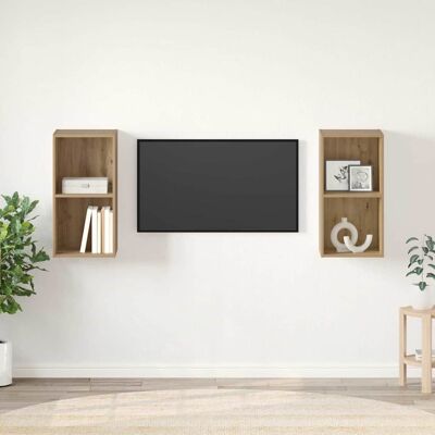vidaXL TV-Schrankset 2 pcs Artisan-Eiche Holzwerkstoff vidaXL TV-Schrankset 2 pcs Artisan-Eiche Holzwerkstoff