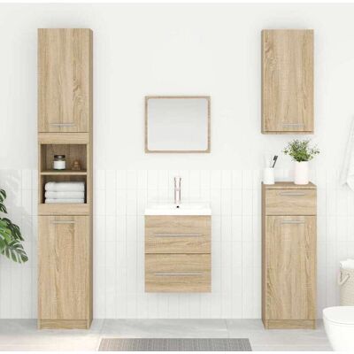 vidaXL Waschbeckenunterschrank Sonoma-Eiche 38,5 x 41 x 48 cm vidaXL Waschbeckenunterschrank Sonoma-Eiche 38,5 x 41 x 48 cm