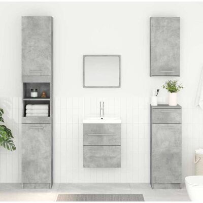 vidaXL Waschbeckenunterschrank Beton Grau 38,5 x 41 x 48 cm vidaXL Waschbeckenunterschrank Beton Grau 38,5 x 41 x 48 cm