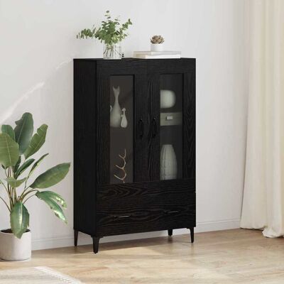 vidaXL Highboard mit Schubladen Schwarz Eichen-Optik 70 x 31 x 115 cm vidaXL Highboard mit Schubladen Schwarz Eichen-Optik 70 x 31 x 115 cm