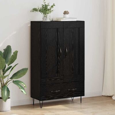 vidaXL Highboard Schwarz Eichen-Optik 69,5 x 31 x 115 cm Holzwerkstoff vidaXL Highboard Schwarz Eichen-Optik 69,5 x 31 x 115 cm Holzwerkstoff