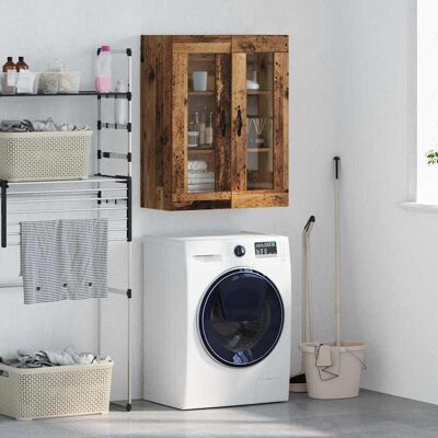 vidaXL Wandschrank Altholz 69,5 x 34 x 90 cm Engineered Wood und Glas vidaXL Wandschrank Altholz 69,5 x 34 x 90 cm Engineered Wood und Glas