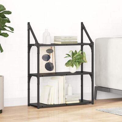 vidaXL Wandregal Wandhalterung Schwarz Eichen-Optik 60 x 21 x 78,5 cm vidaXL Wandregal Wandhalterung Schwarz Eichen-Optik 60 x 21 x 78,5 cm