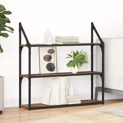 vidaXL Wandregal mit Regal Altholz 80 x 21 x 78,5 cm Holzwerkstoff vidaXL Wandregal mit Regal Altholz 80 x 21 x 78,5 cm Holzwerkstoff
