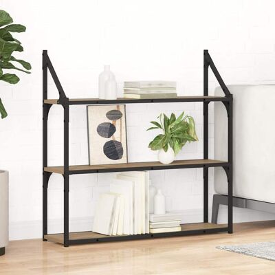vidaXL Wandregal Wandhalterung Artisan-Eiche 80 x 21 x 78,5 cm vidaXL Wandregal Wandhalterung Artisan-Eiche 80 x 21 x 78,5 cm