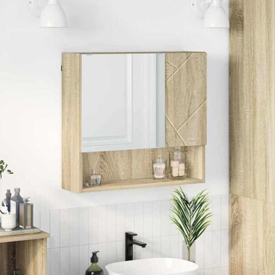 vidaXL Spiegelschrank Sonoma-Eiche 59 x 17 x 55 cm Holzwerkstoff vidaXL Spiegelschrank Sonoma-Eiche 59 x 17 x 55 cm Holzwerkstoff