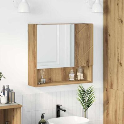 vidaXL Spiegelschrank Artisan-Eiche 59 x 17 x 55 cm Holzwerkstoff vidaXL Spiegelschrank Artisan-Eiche 59 x 17 x 55 cm Holzwerkstoff