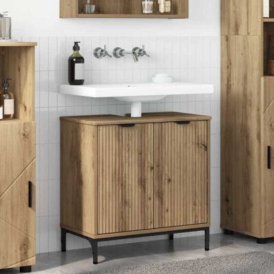 vidaXL Waschbeckenschrank Artisan-Eiche 60,5 x 33,5 x 61 cm vidaXL Waschbeckenschrank Artisan-Eiche 60,5 x 33,5 x 61 cm