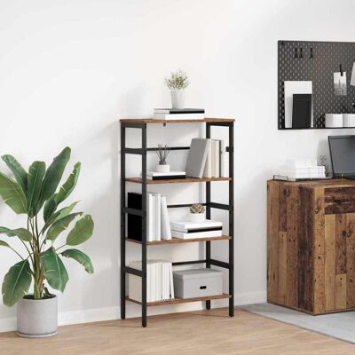 vidaXL Bücherregal 3 Ebenen 60 x 29,5 x 115 cm Holzwerkstoff Altholz vidaXL Bücherregal 3 Ebenen 60 x 29,5 x 115 cm Holzwerkstoff Altholz