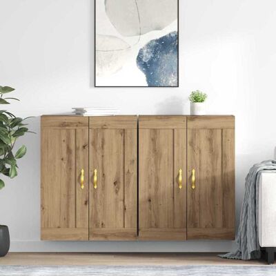 vidaXL Wandmontierter Schrank 2 pcs Artisan-Eiche 69,5 x 34 x 90 cm vidaXL Wandmontierter Schrank 2 pcs Artisan-Eiche 69,5 x 34 x 90 cm