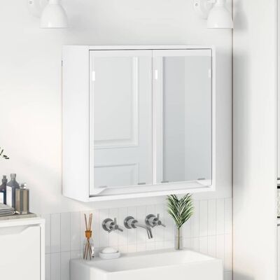vidaXL Badezimmerspiegelschrank Weiß 60 x 20 x 60 cm Holzwerkstoff vidaXL Badezimmerspiegelschrank Weiß 60 x 20 x 60 cm Holzwerkstoff