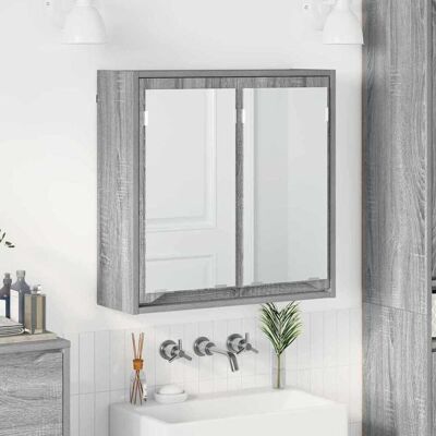 vidaXL Badezimmerspiegelschrank Graues Sonoma 60 x 20 x 60 cm vidaXL Badezimmerspiegelschrank Graues Sonoma 60 x 20 x 60 cm