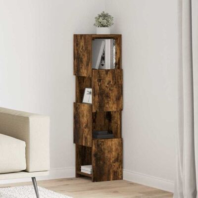 vidaXL Eckschrank 25,5x25x102cm Holzwerkstoff Geräucherte Eiche vidaXL Eckschrank 25,5x25x102cm Holzwerkstoff Geräucherte Eiche