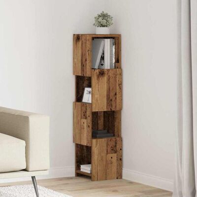 vidaXL Eckschrank 25,5x25x102cm Holzwerkstoff Altholz vidaXL Eckschrank 25,5x25x102cm Holzwerkstoff Altholz