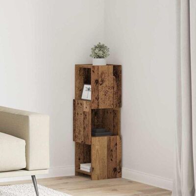 vidaXL Eckschrank 25,5x25x80cm Holzwerkstoff Altholz vidaXL Eckschrank 25,5x25x80cm Holzwerkstoff Altholz