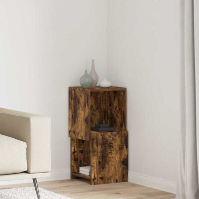 vidaXL Eckschrank 30,5x30x65cm Holzwerkstoff Geräucherte Eiche vidaXL Eckschrank 30,5x30x65cm Holzwerkstoff Geräucherte Eiche