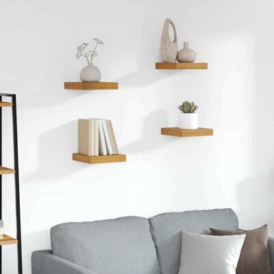 vidaXL Wandregal Wandhalterung 4 pcs Braun 23 x 23,5 x 3,8 cm vidaXL Wandregal Wandhalterung 4 pcs Braun 23 x 23,5 x 3,8 cm