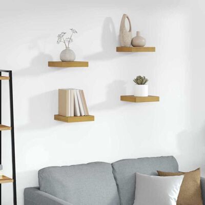 vidaXL Wandregal 4 pcs Beige 23 x 23,5 x 4 cm Holzwerkstoff vidaXL Wandregal 4 pcs Beige 23 x 23,5 x 4 cm Holzwerkstoff