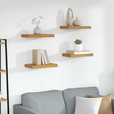 vidaXL Wandregal 4 pcs Beige 40 x 23,5 x 4 cm Holzwerkstoff vidaXL Wandregal 4 pcs Beige 40 x 23,5 x 4 cm Holzwerkstoff