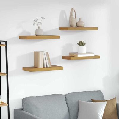 vidaXL Wandregal Wandhalterung 4 pcs Beige 50 x 23,5 x 4 cm vidaXL Wandregal Wandhalterung 4 pcs Beige 50 x 23,5 x 4 cm