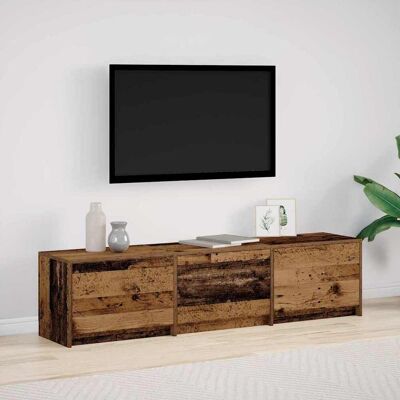 vidaXL TV Cabinet with LED Altholz 165 x 34 x 40 cm Holzwerkstoff vidaXL TV Cabinet with LED Altholz 165 x 34 x 40 cm Holzwerkstoff