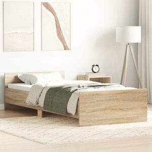 vidaXL Bettgestell ohne Matratze Sonoma-Eiche 90x190 cm Holzwerkstoff vidaXL Bettgestell ohne Matratze Sonoma-Eiche 90x190 cm Holzwerkstoff
