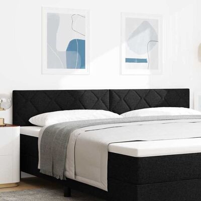vidaXL LED Kopfteil Schwarz 200 cm Stoff vidaXL LED Kopfteil Schwarz 200 cm Stoff