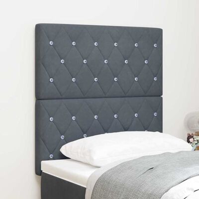 vidaXL Kopfteil Dunkelgrau 80 cm Samt vidaXL Kopfteil Dunkelgrau 80 cm Samt