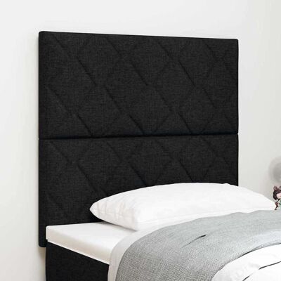 vidaXL Kopfteil Schwarz 100 cm Stoff vidaXL Kopfteil Schwarz 100 cm Stoff