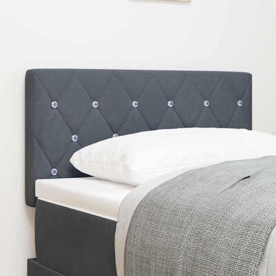 vidaXL LED Kopfteil mit LED-Lichtleisten Dunkelgrau 80 cm Samt vidaXL LED Kopfteil mit LED-Lichtleisten Dunkelgrau 80 cm Samt