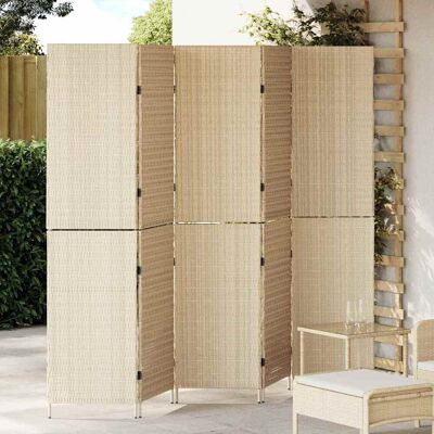 vidaXL Raumteiler Beige 242 x 180 cm Poly-Rattan vidaXL Raumteiler Beige 242 x 180 cm Poly-Rattan
