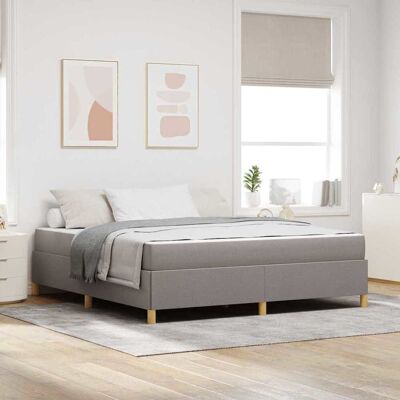 vidaXL Bettrahmen mit Matratze Taupe 180 x 200 cm Stoff vidaXL Bettrahmen mit Matratze Taupe 180 x 200 cm Stoff