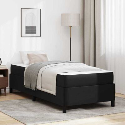 vidaXL Bettrahmen mit Matratze Schwarz 80 x 200 cm Stoff vidaXL Bettrahmen mit Matratze Schwarz 80 x 200 cm Stoff