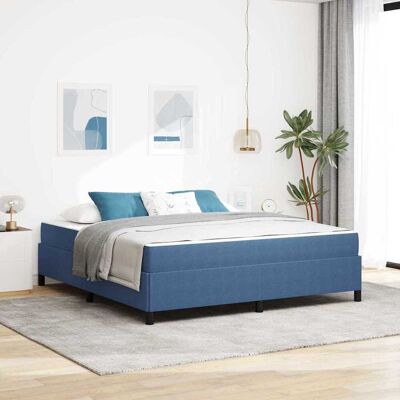 vidaXL Bettrahmen mit Matratze Blau 180 x 200 cm Stoff vidaXL Bettrahmen mit Matratze Blau 180 x 200 cm Stoff
