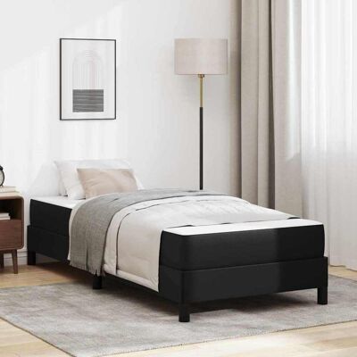 vidaXL Bettrahmen mit Matratze Schwarz 80 x 200 cm Stoff vidaXL Bettrahmen mit Matratze Schwarz 80 x 200 cm Stoff