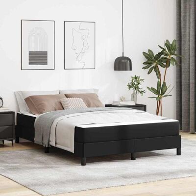 vidaXL Bettrahmen mit Matratze Schwarz 160 x 200 cm Stoff vidaXL Bettrahmen mit Matratze Schwarz 160 x 200 cm Stoff