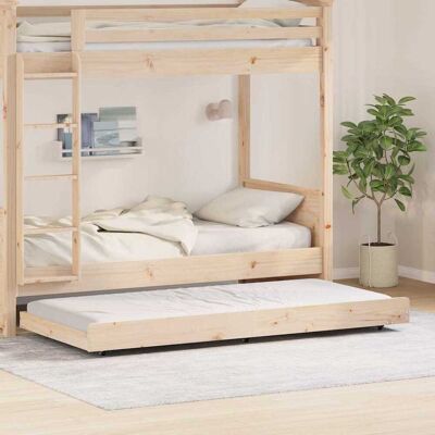 vidaXL Bettgestell Braun 80 x 200 cm Massivholz Kiefer vidaXL Bettgestell Braun 80 x 200 cm Massivholz Kiefer