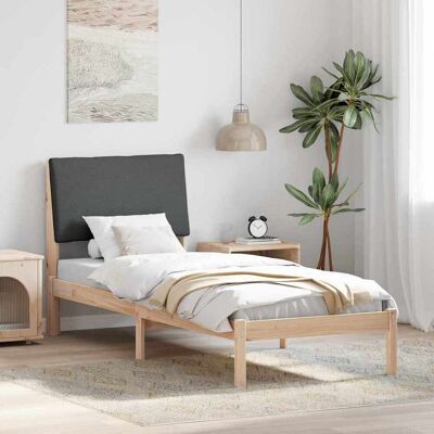 vidaXL Bettgestell Braun und Dunkelgrau 80 x 200 cm Massivholz Kiefer vidaXL Bettgestell Braun und Dunkelgrau 80 x 200 cm Massivholz Kiefer
