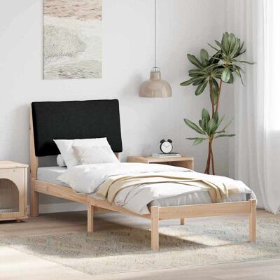 vidaXL Bettgestell Braun und Schwarz 80 x 200 cm Massivholz Kiefer vidaXL Bettgestell Braun und Schwarz 80 x 200 cm Massivholz Kiefer