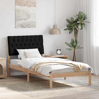 vidaXL Bettgestell mit gepolstertem Kopfteil Braun 90 x 190 cm vidaXL Bettgestell mit gepolstertem Kopfteil Braun 90 x 190 cm