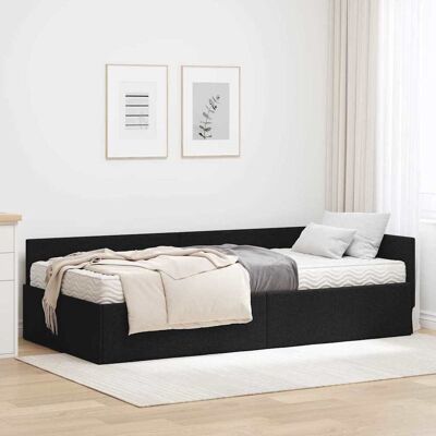 vidaXL Eckbettgestell mit Matratze Sonstiges 2 pcs Grün Stoff vidaXL Eckbettgestell mit Matratze Sonstiges 2 pcs Grün Stoff