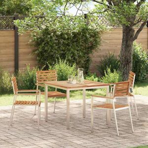 vidaXL Gartenstuhl 4 pcs Massives Teakholz und Edelstahl vidaXL Gartenstuhl 4 pcs Massives Teakholz und Edelstahl