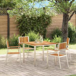 vidaXL Gartenstuhl 4 pcs Massives Teakholz und Edelstahl vidaXL Gartenstuhl 4 pcs Massives Teakholz und Edelstahl