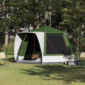 vidaXL Campingzelt Hütte mit Dach Grün 420 x 420 x 227 cm Polyester vidaXL Campingzelt Hütte mit Dach Grün 420 x 420 x 227 cm Polyester
