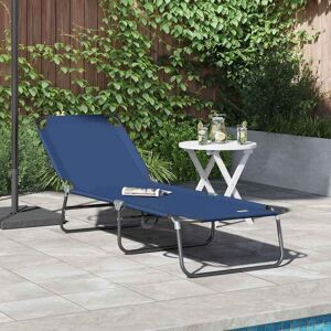 vidaXL Klappbare Sonnenliege Blau 188 x 57 x 86,5 cm Polyester vidaXL Klappbare Sonnenliege Blau 188 x 57 x 86,5 cm Polyester